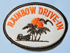 ハワイでお馴染みのレストラン レインボードライブインの楕円形 ワッペン RAINBOW DRIVE-IN 