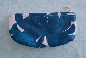 # kimono remake peace pattern pouch blue obi glasses case and so on **