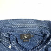 【希少】RRL INDIGO STRIPE SHIRT インディゴ ストライプ_画像8