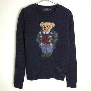 POLO RALPH LAUREN ポロベア コットンニット ネイビー