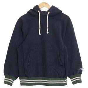 【90s】champion リバースウィーブ パーカー ネイビー 刺繍タグ