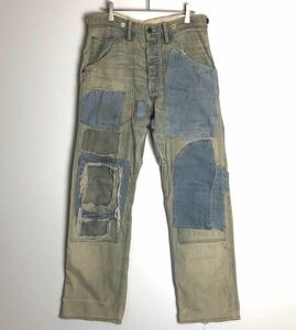 RRL REPAIRED DENIM PANTS ダメージ加工 デニム