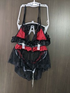 アウトレット Lサイズ 新品 セクシー インポート Tバック ブラジャー パレオ 女装 男の娘 メンズ ブラック レッド iefiel 品番：GN-434