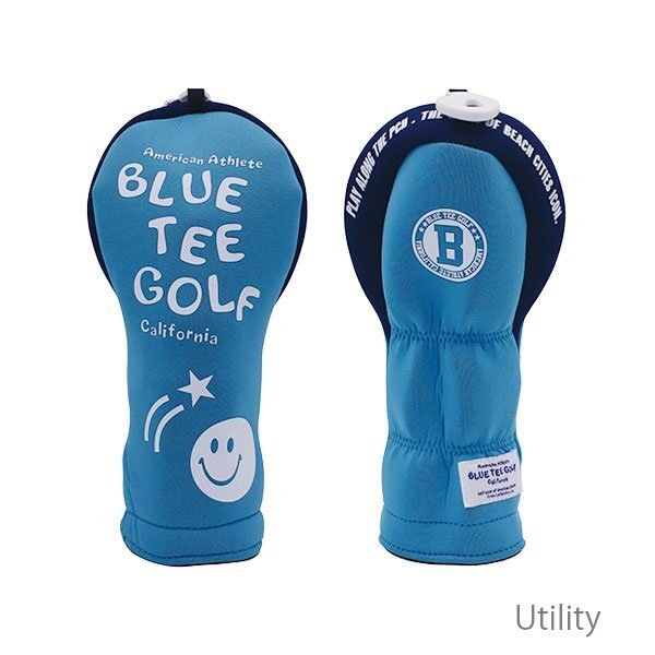 ◎『HC34タイプ』ブルーティーゴルフ【UTサックス:ストレッチスマイル 】ユーティリティ用カバー HC-34 BLUE TEE GOLF 送料無料