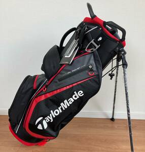 新品 TaylorMade/テーラーメイド セレクトプラス スタンドキャディバッグ 9型 47インチ対応 JJJ45 黒赤 ゴルフバック