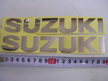 スズキ　SUZUKI　ステッカー　19㎝　ミラー　メッキ　２枚セット　RG　TS　GT　GS　カタナ　GSX　ガンマ　ジムニー　ハスラー　キャリイ　_画像1