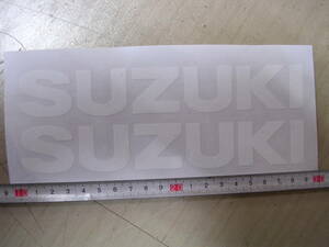 スズキ　SUZUKI　タンク　カウル　ステッカー　19㎝　白2枚セット　かんたん　切文字