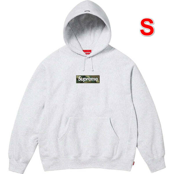 【新品未使用】Supreme Box Logo Hooded Sweatshirt (23FW) Ash Grey/Sサイズ