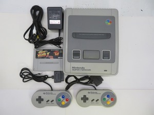 KMH1293★SFC スーパーファミコン本体一式セット ソフト1本付 本体(SNS-CPU GPM-02) ACアダプター AVケーブル コントローラーx2 動作確認済