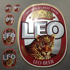 新品・即決・タイで購入した、’LEO・レオビール’のステッカーセット