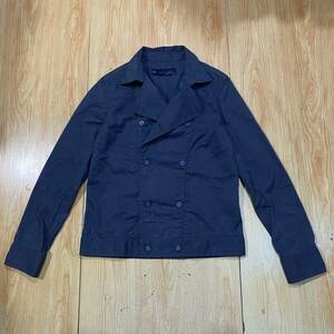 即決・SHIPS JET BLUEのやや薄手の素材感のダブルのジャケット・グレー・M・日本製