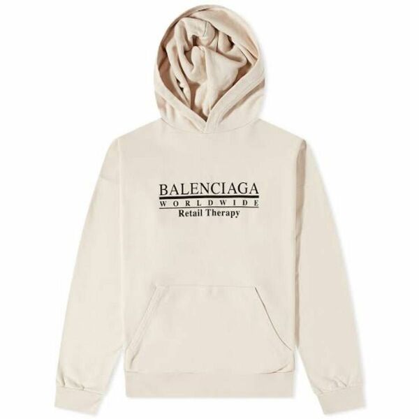 バレンシアガ　BALENCIAGA オフホワイト フーディ　パーカー XL L スウェット　ユニセックス