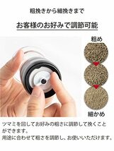 京セラ ミル 90ml セラミック ソルト&ペッパー 結晶塩 岩塩 胡椒 スパイス 山椒 調味料入れ 粗さ調節 分解洗浄_画像4