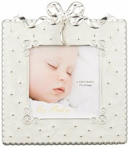 LADONNA Rodan na photo frame baby white ribbon ( external dimensions :113×129) MB31-S2-WH