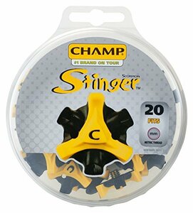 CHAMP (チャンプ) ゴルフシューズ靴鋲 スティンガー 3 (ミリ) 20P S-87 黒/黄