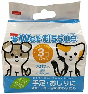  dog flannel (inuneru) IN-016 inuneru wet wipe 70 sheets ×3