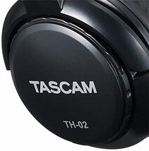 TASCAM(タスカム) TH-02 密閉型ステレオモニターヘッドホン ブラック 折り畳み Youtube 音楽制作 生_画像3