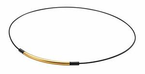 phiten(fai ton ) necklace RAKUWA neck wire EXTREME round Gold / black 50