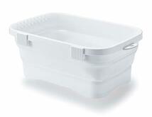 イセトウ 折りたたみ洗い桶 キッチンソフトタブ 6.6L ホワイト I-590_画像1