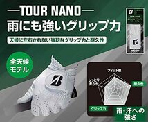 BRIDGESTONE(ブリヂストン) ゴルフグローブ TOUR NANO GLG19 メンズ ホワイト 22cm_画像5