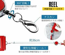 prendre ネックストラップ 首掛け リール マイクロファイバーレザー 社員証 メンズ レディース ビジネス カジュ_画像4