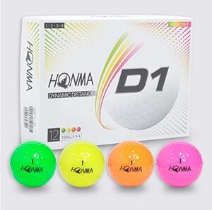 本間ゴルフ（HONMA） D1ボール 1ダース(12個) BT2001L MC （レインボー/ＦＦ/Men's）