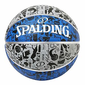 スポルディング BASKETBALL グラフィティ ブルー×グレー 7号球 84-536J