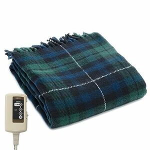  wide electro- (KODEN) electric lap blanket navy check pattern large size 140×82cm... mites .. energy conservation sliding 