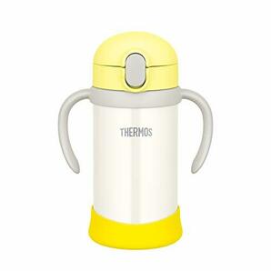 サーモス(THERMOS) まほうびんのベビーストローマグ FJL-350 イエローホワイト (YWH) 350mlの画像1