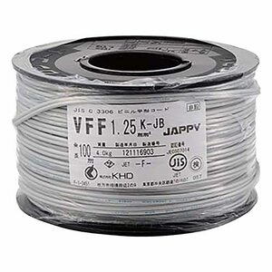 ビニル平形コード VFF 1.25mm灰/62-3146-32