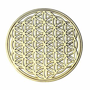 RELIGHT フラワーオブライフ ステッカー シール 金属製 神聖幾何学 オルゴナイト デコ素材 flower of life 金色 2.5cm 4