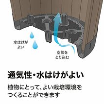 タカショー ウッドバレルプランター 深型 L PPW-02LN 奥行41×高さ40×幅41cm ブラウン_画像9