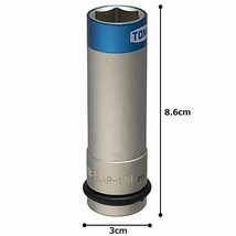 トネ(TONE) プロテクター付インパクト用薄形ホイルナットソケット 4AP-17N 差込角12.7mm(1/2) ブル_画像9