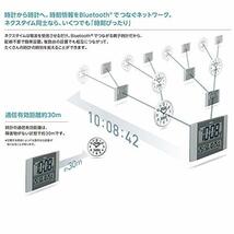 セイコークロック 掛け時計 電波 デジタル カレンダー 温度 湿度 表示 セイコーネクスタイム 銀色メタリック 本体サイ_画像5