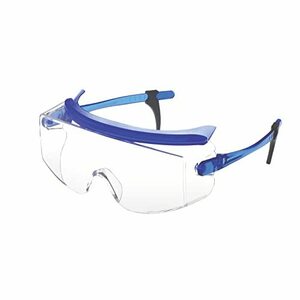 山本光学 YAMAMOTO SN-737 オーバーグラス 保護めがね 大型眼鏡併用可 クリスタルブルー PET-AF(両