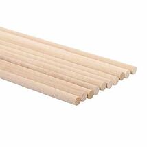 Eboxer 木製スティック 木材 棒木 DIY工具 白木 丸棒材 長さ30CM ５つのサイズを選ぶことができる １０本_画像2