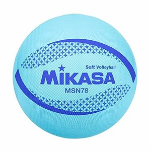 mikasa(MIKASA) color soft volleyball jpy .78cm official approved ball ( blue )MSN78-BL