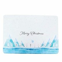 クリスマスグリーティングカード (青 Standard M) ポップアップ 高級 おしゃれ プレゼント メッセージ グリ_画像5
