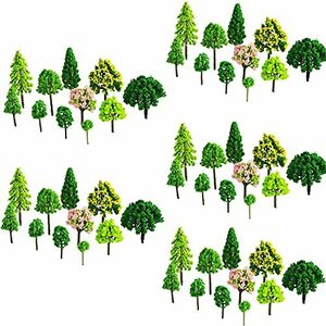 森林 模型用樹木 55本 ジオラマ 模型 木 森 材料 キット 鉄道 庭 建物 3-7cm 9サイズミックス Nゲージ