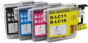 特価！！LC11 LC16 染料 4色セットブラザープリンター用 互換インク 残量検知機能付 