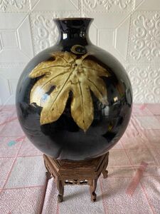 康月造　花瓶　花器　壺　花　高さ約23cm 古美術品