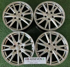 ★Weds VELVA KEVIN ウェッズ ヴェルヴァ 17インチ 17×7J +47 PCD114.3 5H ハブ:約73 4本Set 社外 アルミホイール 中古 ★送料無料