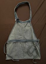 【傑作】極美品 RRL BRAND DENIM APRON ダブルアールエル デニム エプロン インディゴ ステンシル カバーオール ラルフローレン_画像5