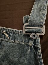 【傑作】極美品 RRL BRAND DENIM APRON ダブルアールエル デニム エプロン インディゴ ステンシル カバーオール ラルフローレン_画像4