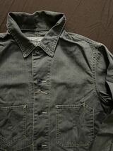 【名作】美品 RRL HBT MILITARY COVERALL ダブルアールエル カーキ ミリタリー ワーク ジャケット カバーオール ラルフローレン M_画像1