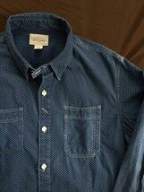 【名作】極美品 RRL POLKADOT WORK SHIRT ダブルアールエル ポルカドット ウォバッシュ ワバッシュ ラルフローレン シャツ L_画像1