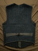 【傑作】極美品 RRL INDIGO DYED SNAPFRONT VEST ダブルアールエル インディゴ ブラウンズビーチ ビーチクロス ラグ ベスト XS_画像5