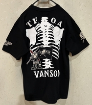 ＊バンソン VANSON×クローズ WORST デスラビット 刺繍 ワッペン 半袖 骨Tシャツ トップス XL 　　　　　 BJBD.B_画像2