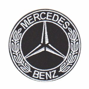 #メルセデス・ベンツ#Mercedes-Benz■ワッペン■黒白：3枚/セット