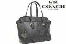 コーチ COACH トートバッグ F25205 黒 ブラック レザー アレクシス キャリーオール レザーバッグ メンズ レディース 通勤 ビジネス １円_画像1